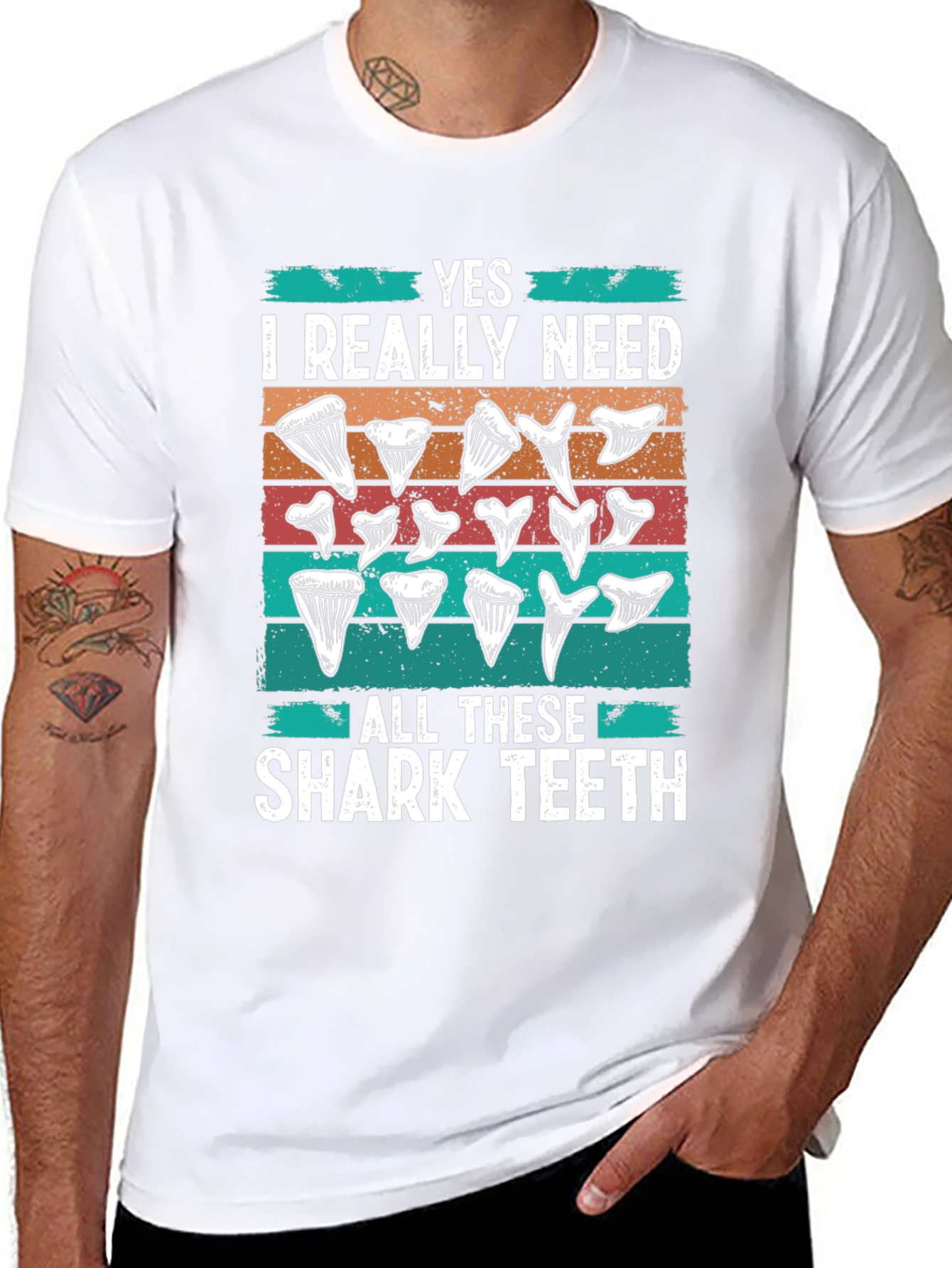 Shark Teeth Graphic Tee - Need All the Teeth!