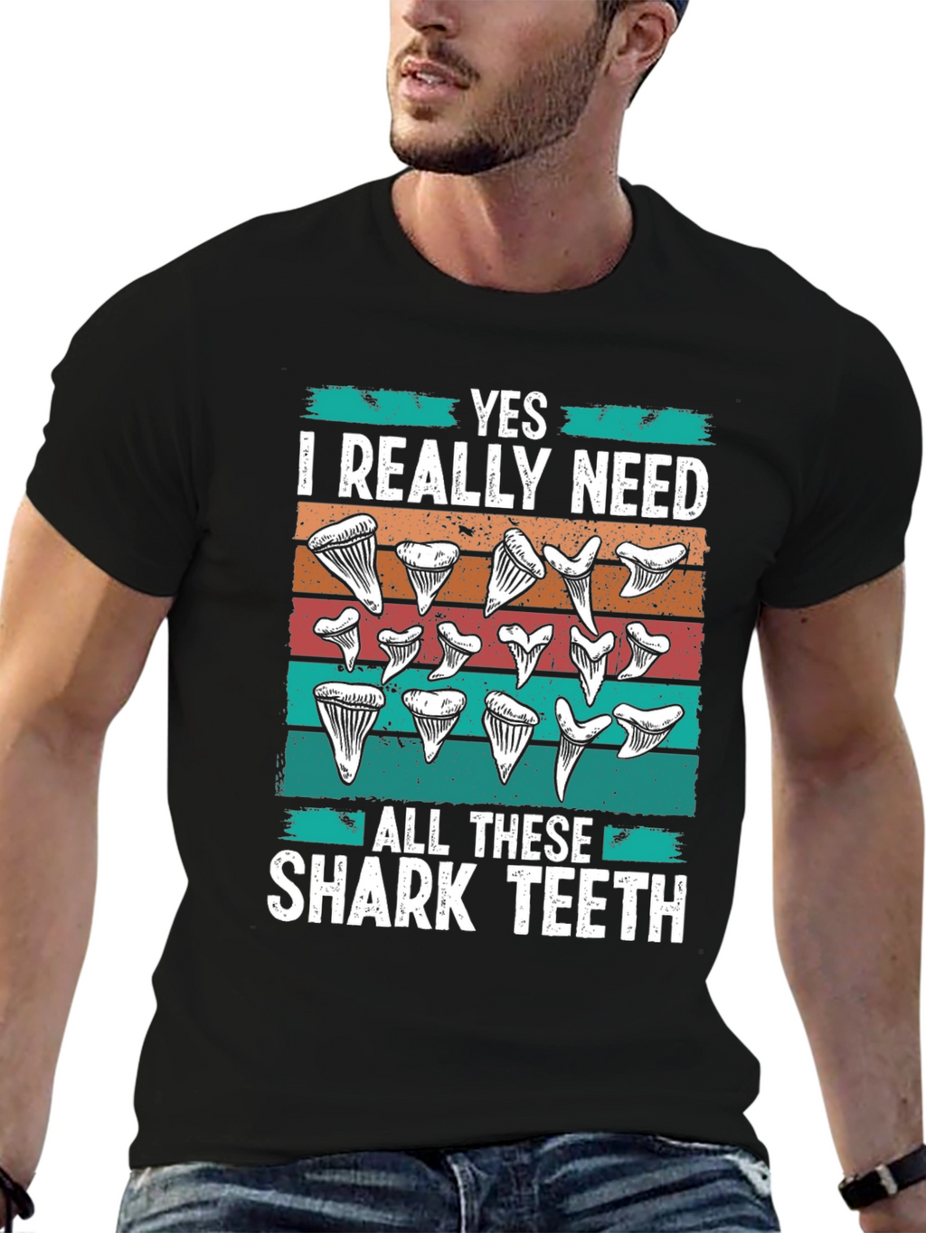 Shark Teeth Graphic Tee - Need All the Teeth!