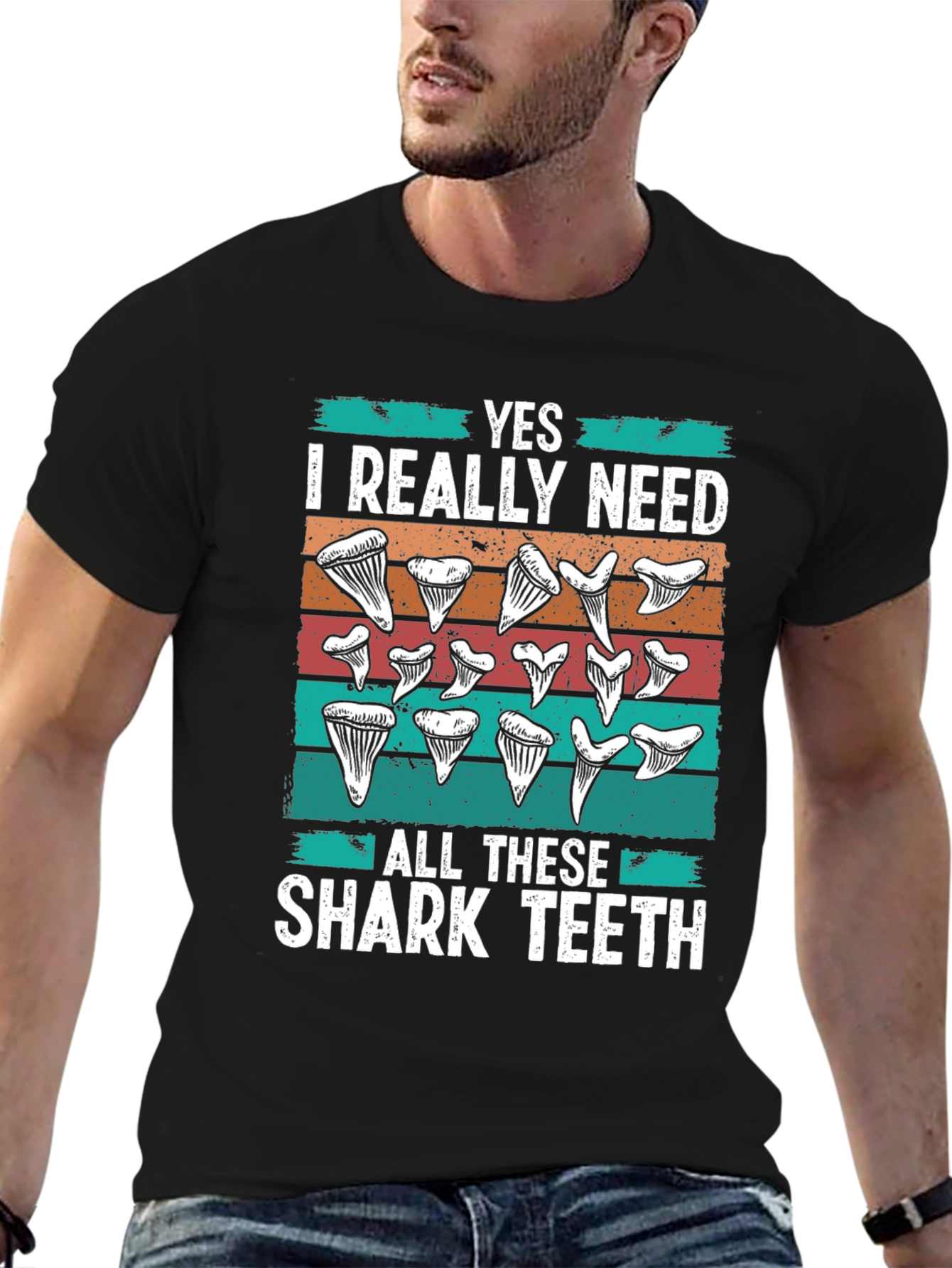 Shark Teeth Graphic Tee - Need All the Teeth!
