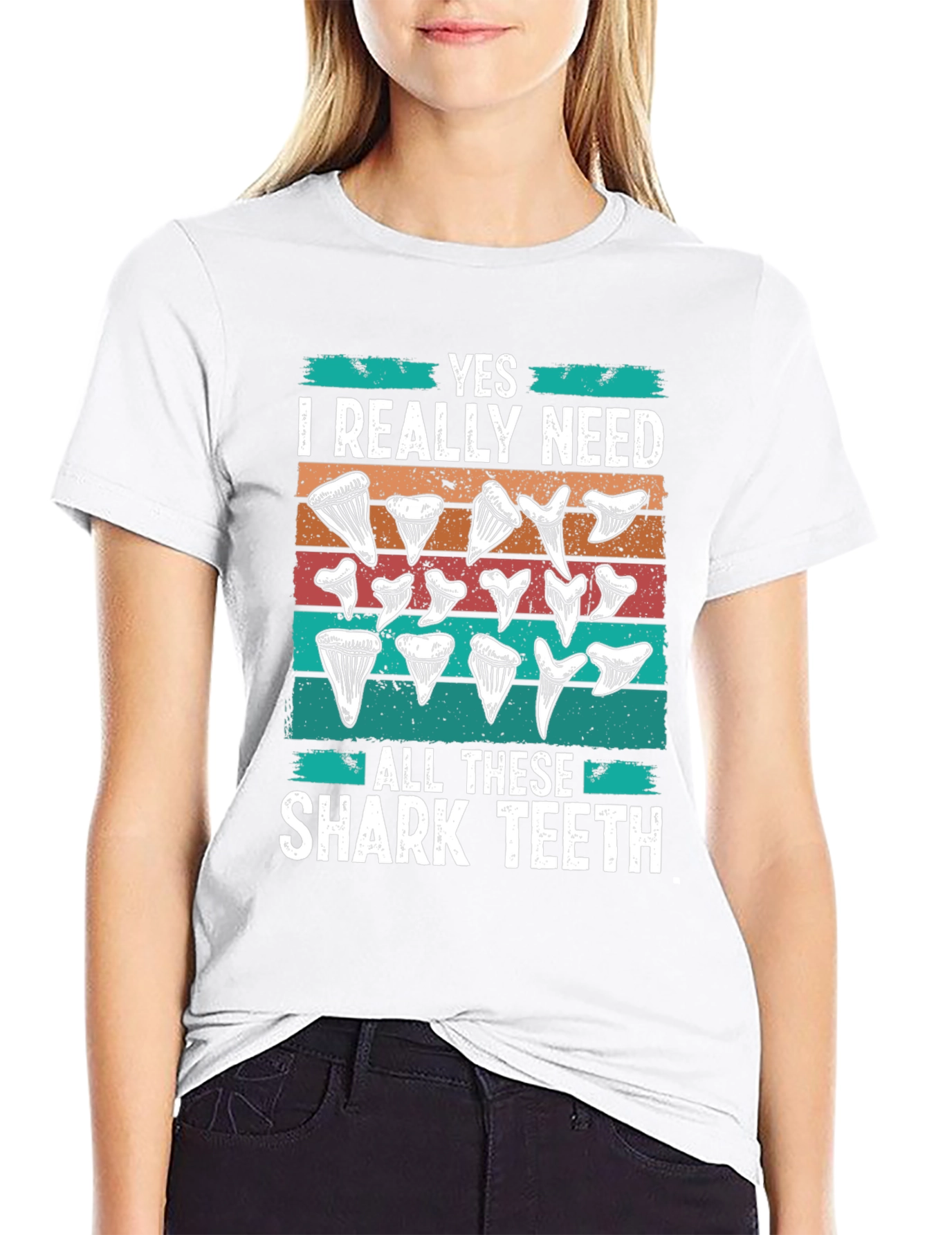 Shark Teeth Graphic Tee - Need All the Teeth!