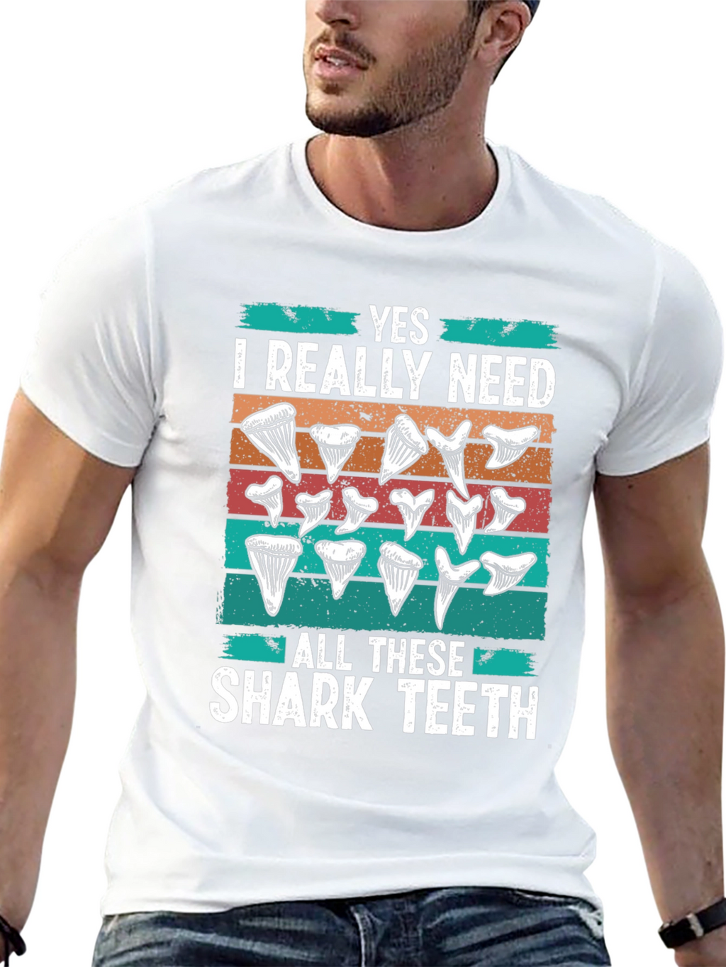 Shark Teeth Graphic Tee - Need All the Teeth!