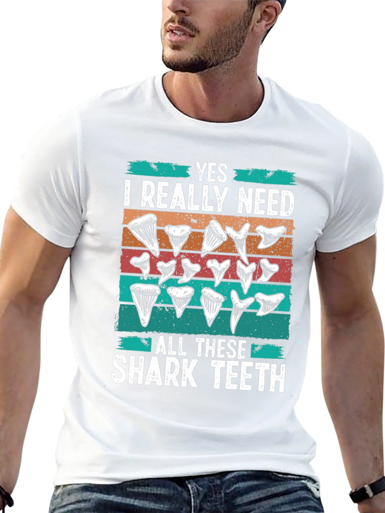 Shark Teeth Graphic Tee - Need All the Teeth!