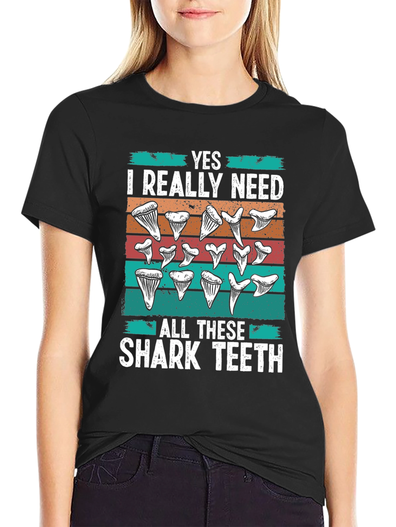 Shark Teeth Graphic Tee - Need All the Teeth!