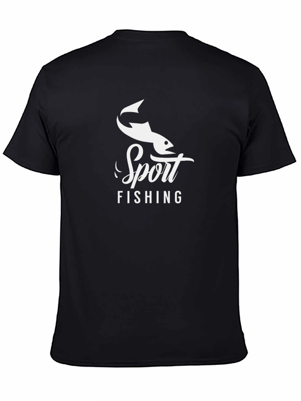 Sport Fishing Black Graphic Tee