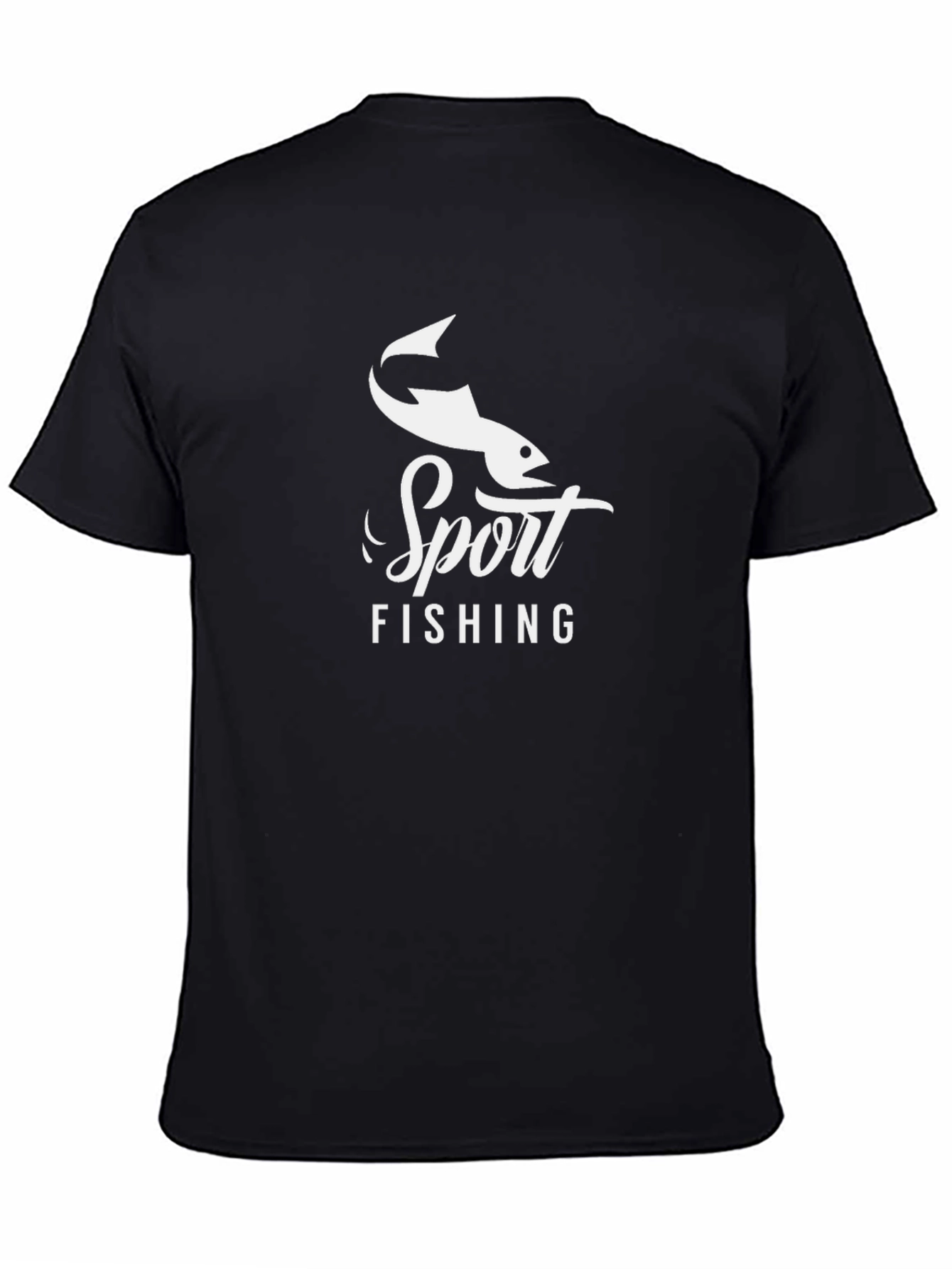 Sport Fishing Black Graphic Tee