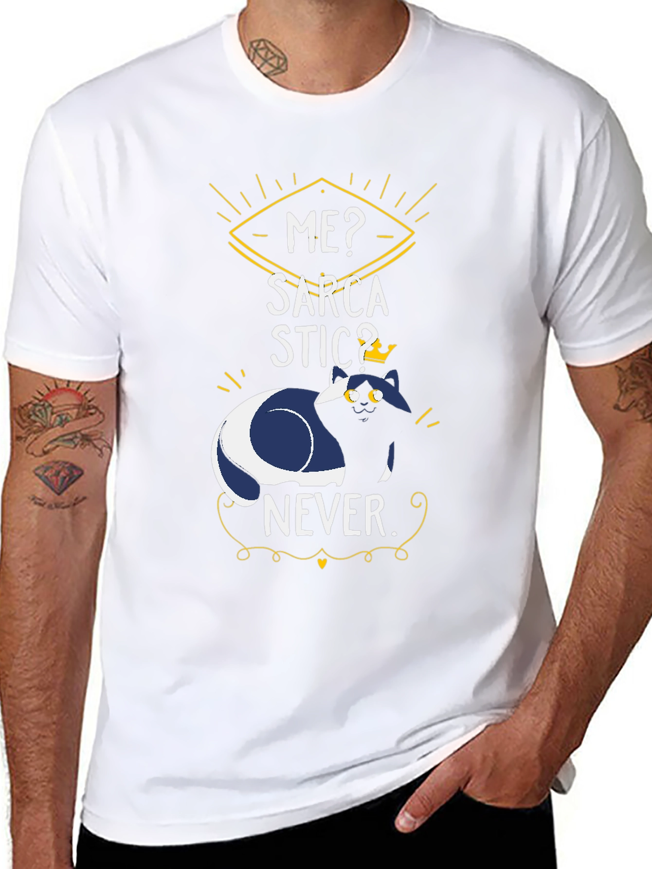 Sarcastic Cat T-Shirt - Funny Graphic Tee