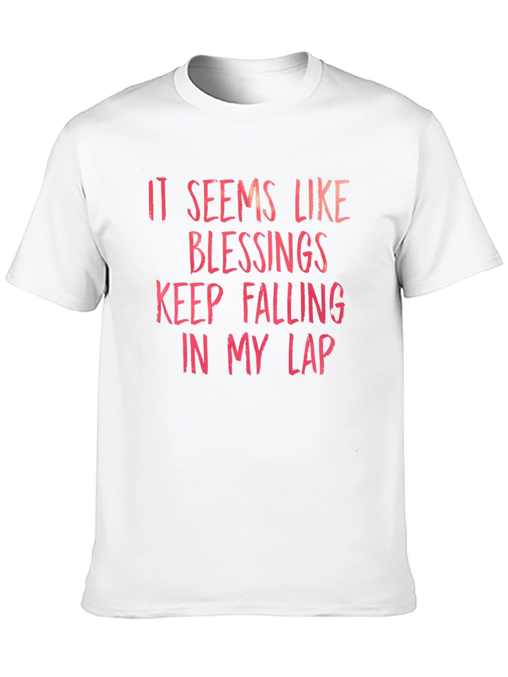 Blessings Falling T-Shirt - Black Crew Neck