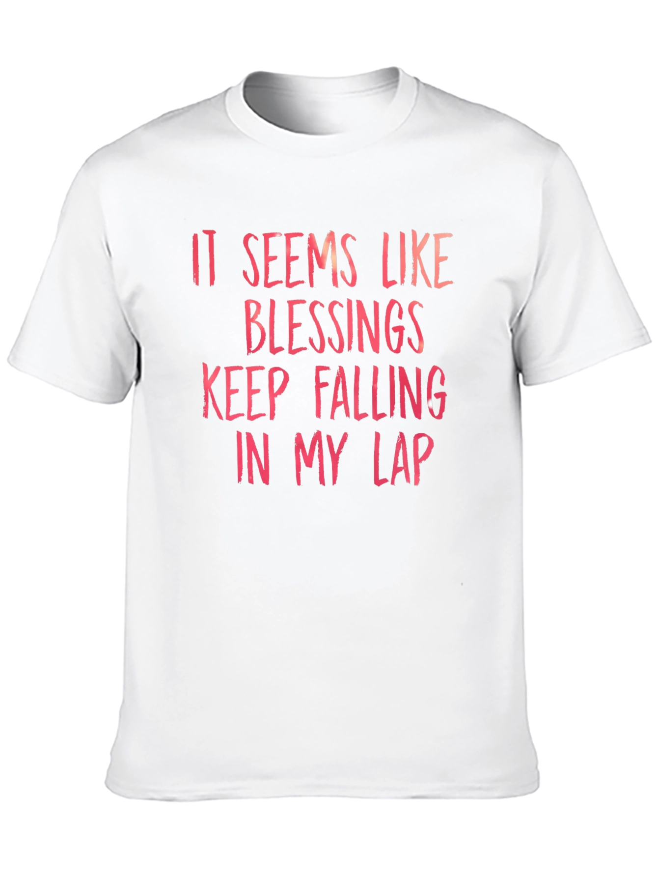 Blessings Falling T-Shirt - Black Crew Neck