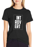 Introvert Graphic Tee - Black Cotton Comfort