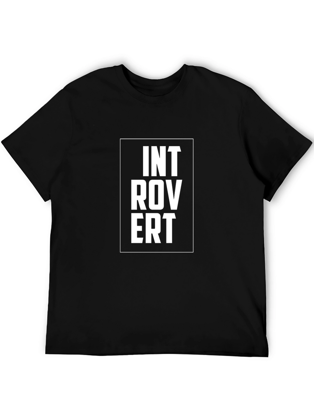 Introvert Graphic Tee - Black Cotton Comfort