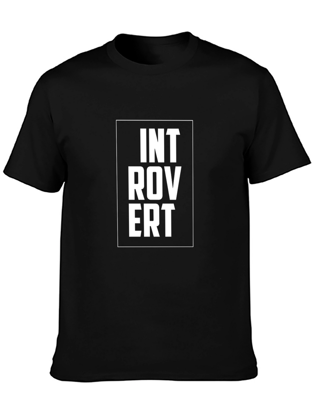 Introvert Graphic Tee - Black Cotton Comfort