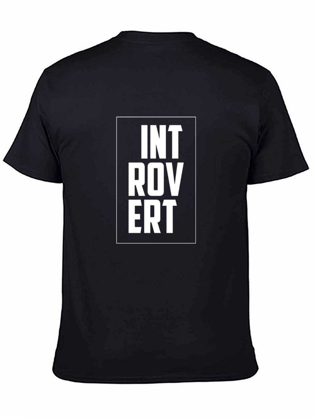 Introvert Graphic Tee - Black Cotton Comfort