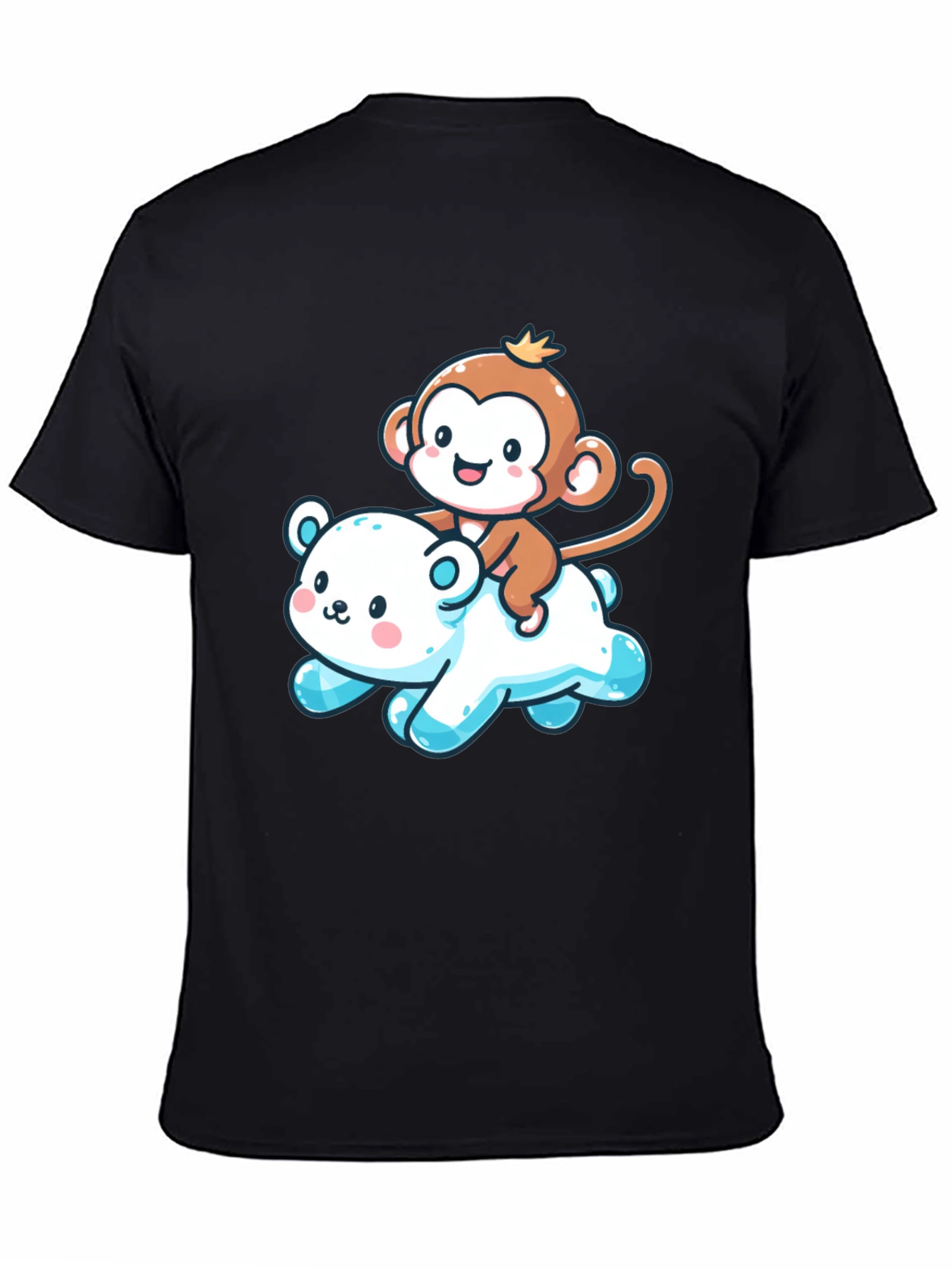 Cute Monkey & Bear Graphic Tee