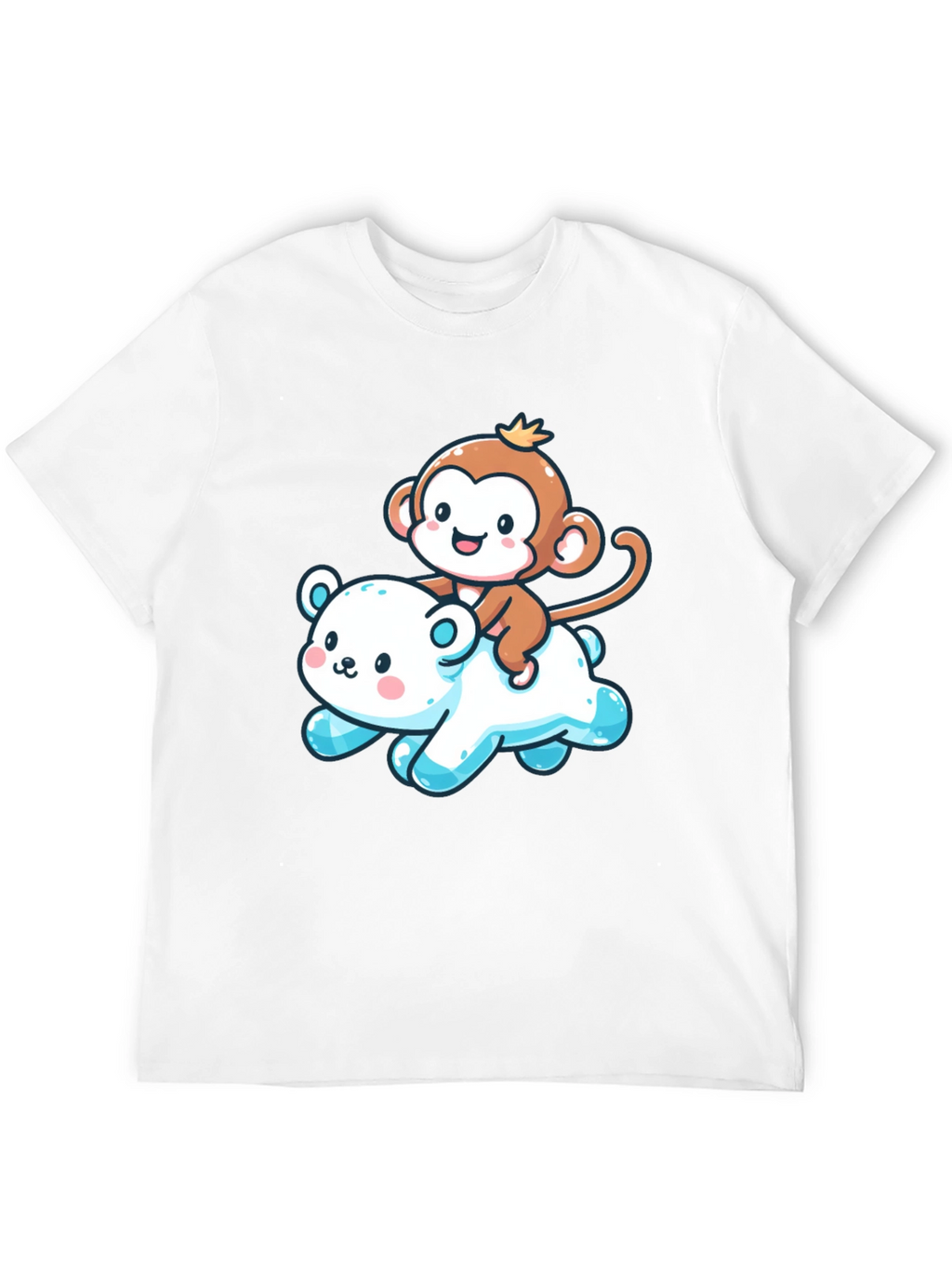 Cute Monkey & Bear Graphic Tee