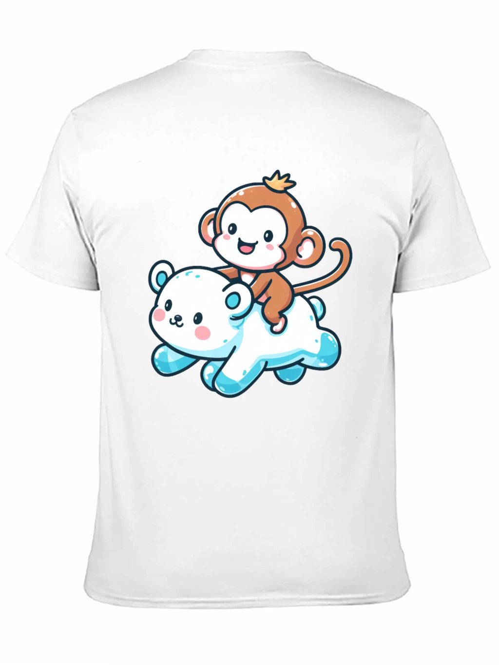 Cute Monkey & Bear Graphic Tee