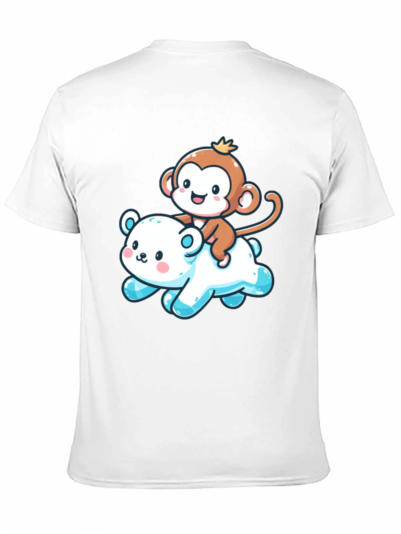 Cute Monkey & Bear Graphic Tee