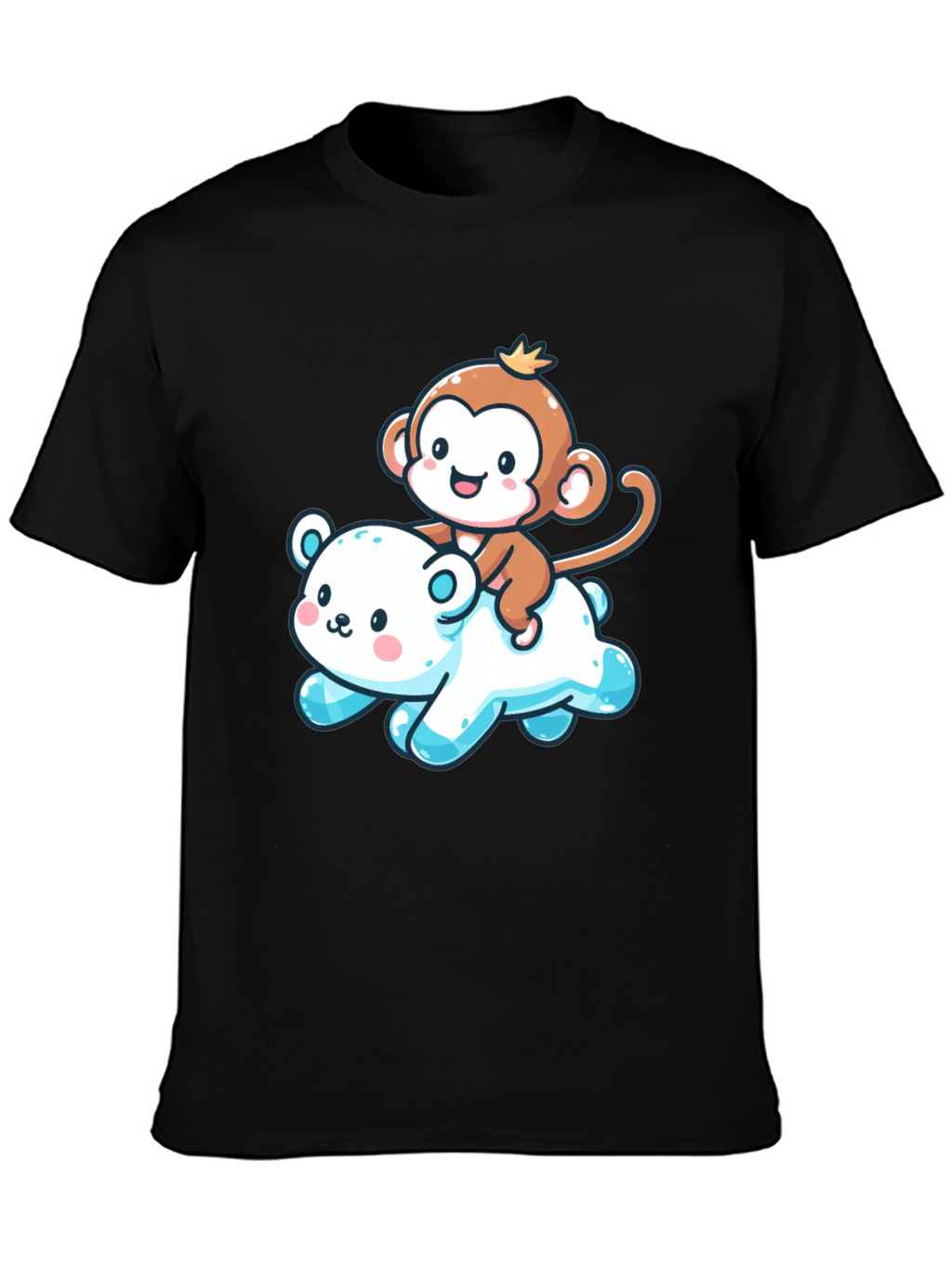 Cute Monkey & Bear Graphic Tee