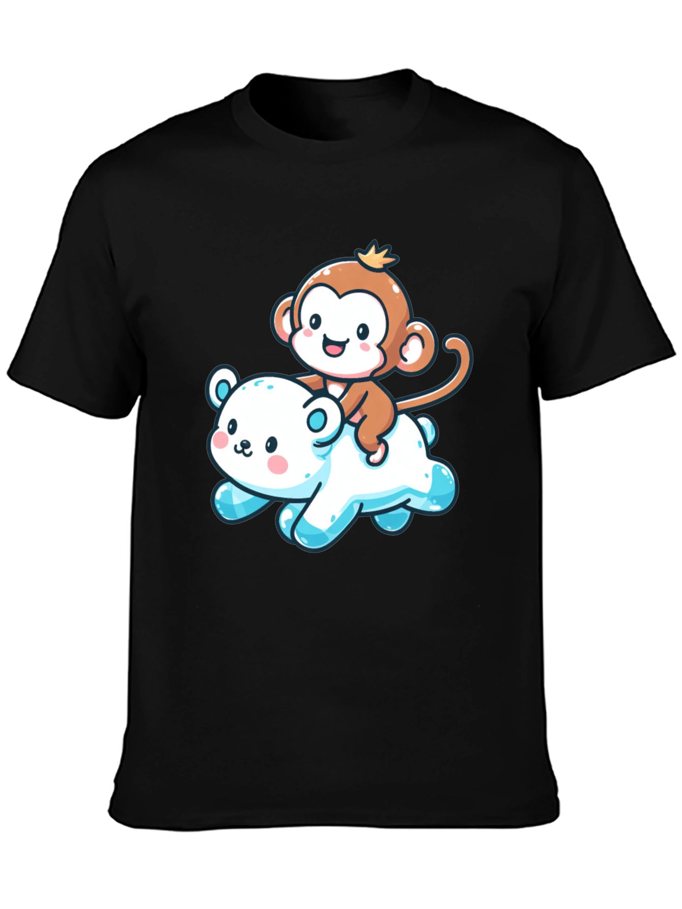 Cute Monkey & Bear Graphic Tee