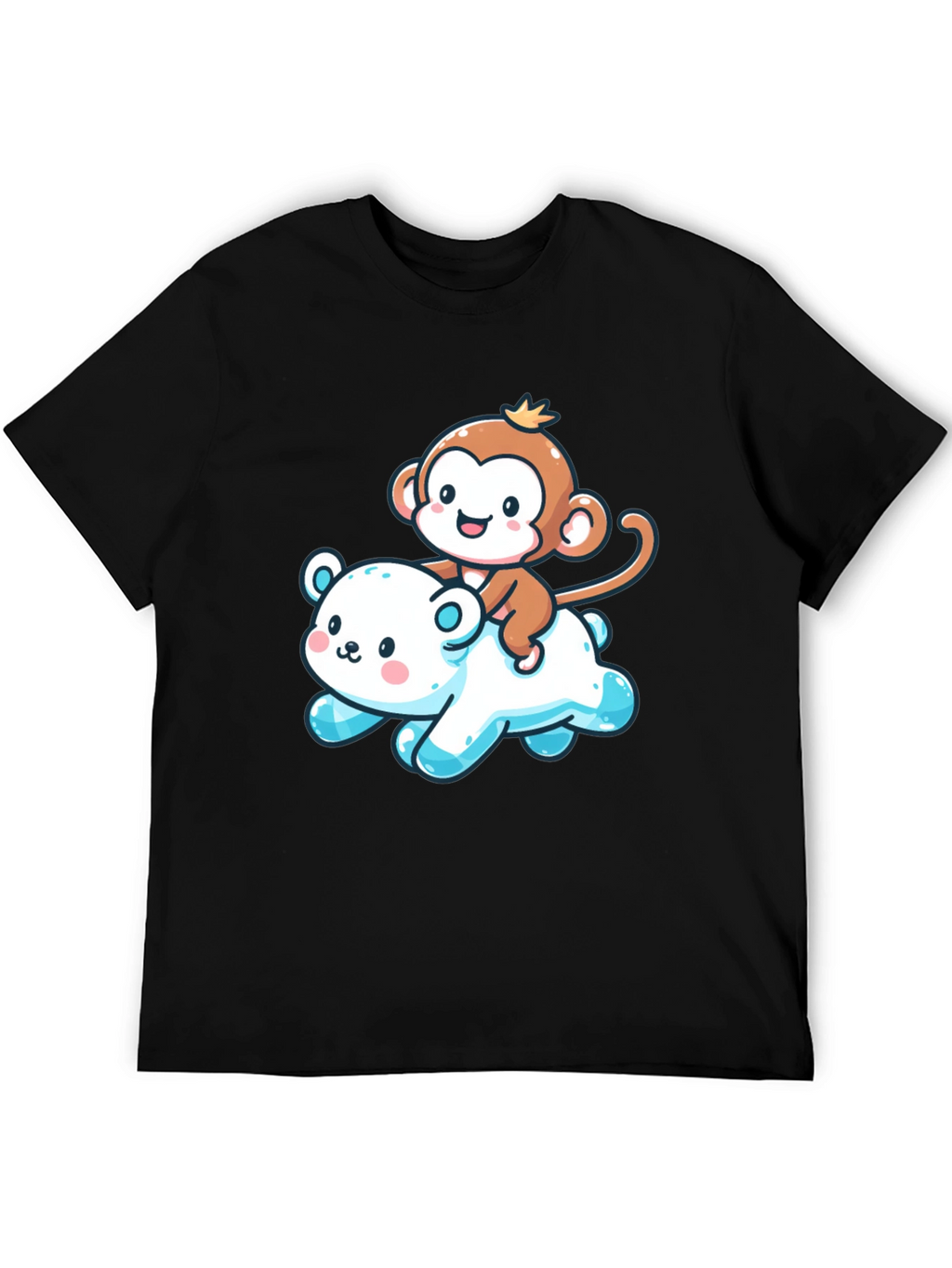 Cute Monkey & Bear Graphic Tee