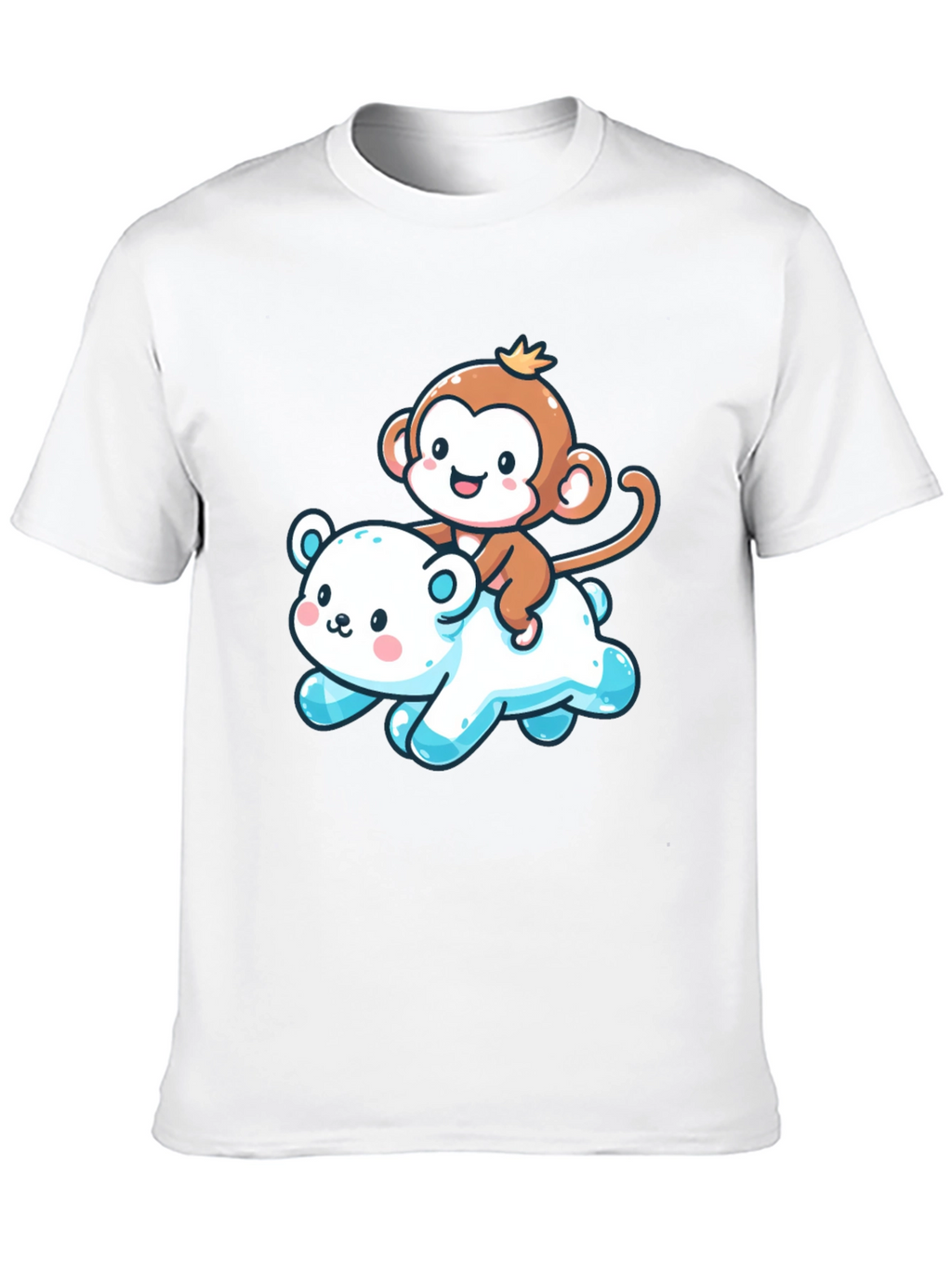 Cute Monkey & Bear Graphic Tee