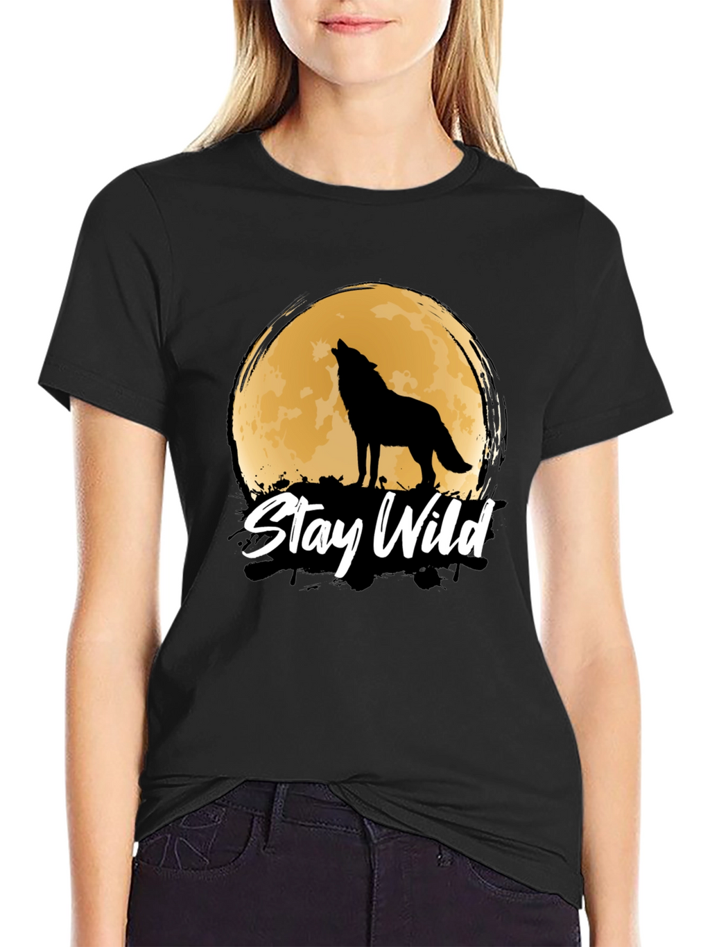 Stay Wild Wolf Moon Graphic Tee