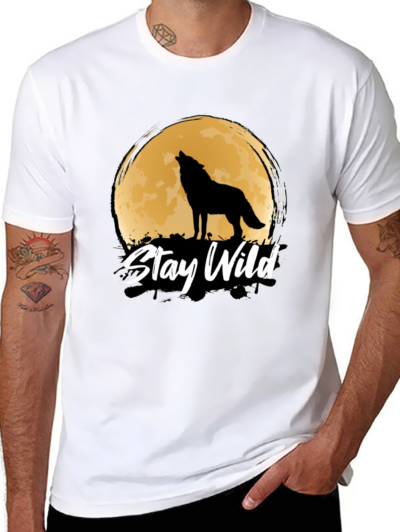 Stay Wild Wolf Moon Graphic Tee