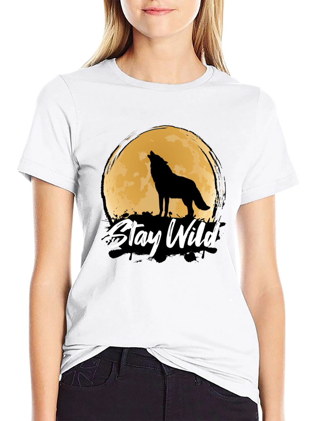 Stay Wild Wolf Moon Graphic Tee