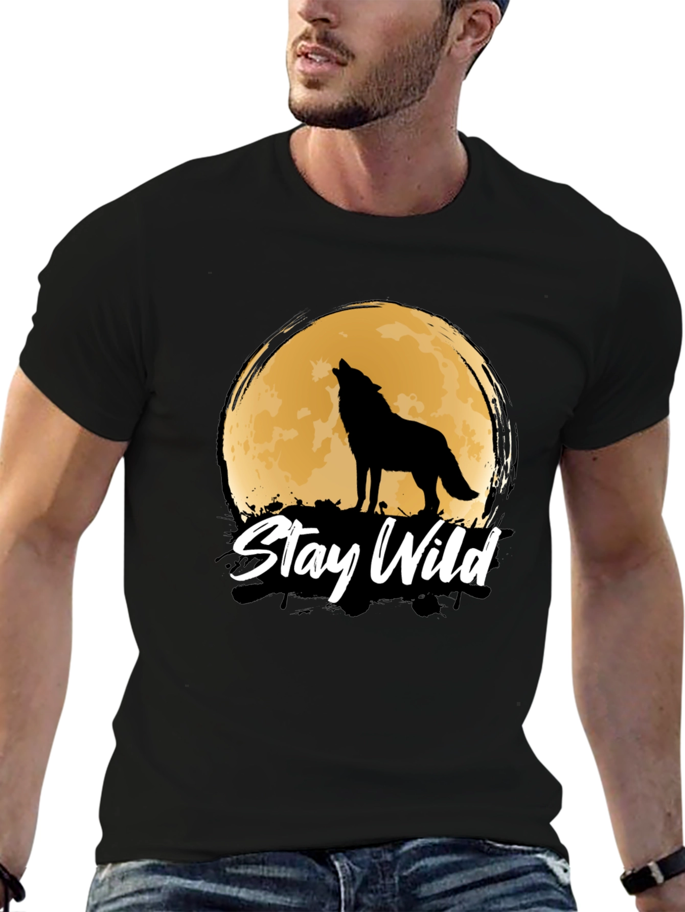 Stay Wild Wolf Moon Graphic Tee