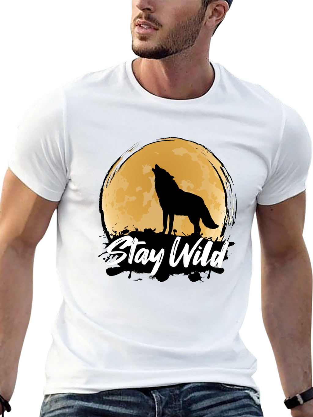 Stay Wild Wolf Moon Graphic Tee