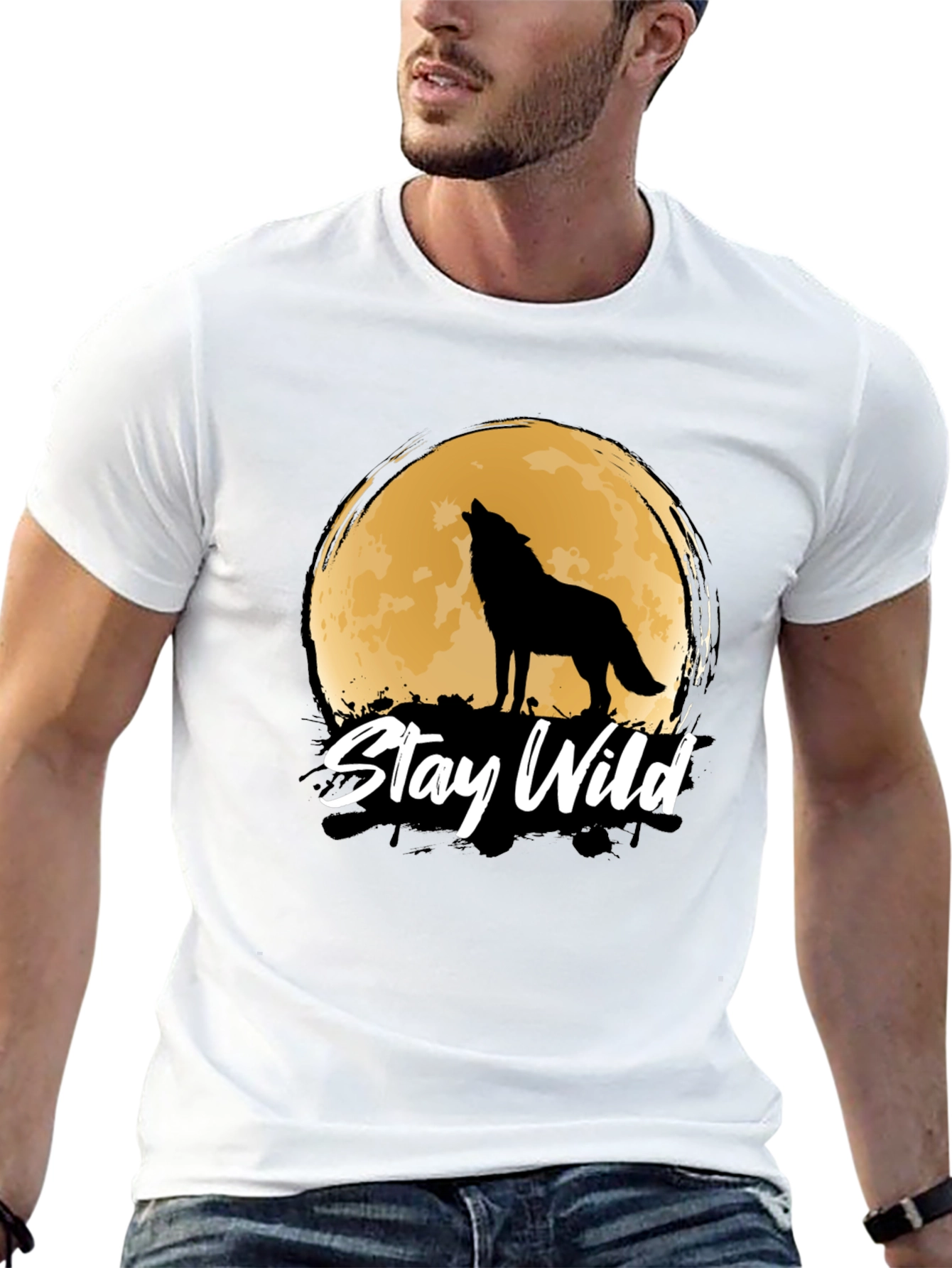 Stay Wild Wolf Moon Graphic Tee