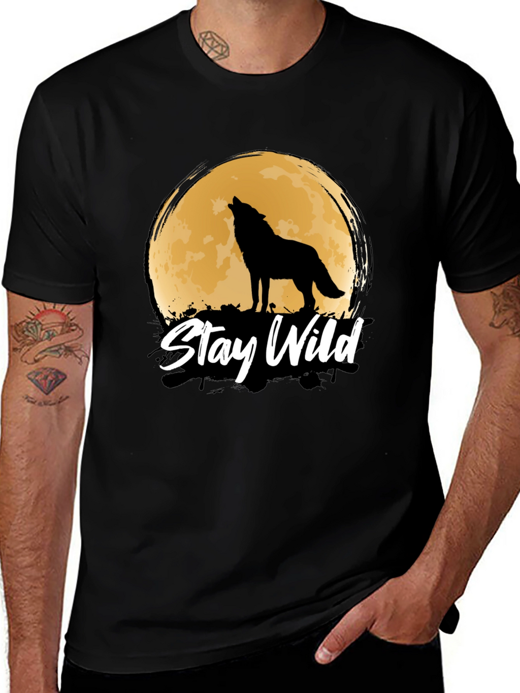 Stay Wild Wolf Moon Graphic Tee
