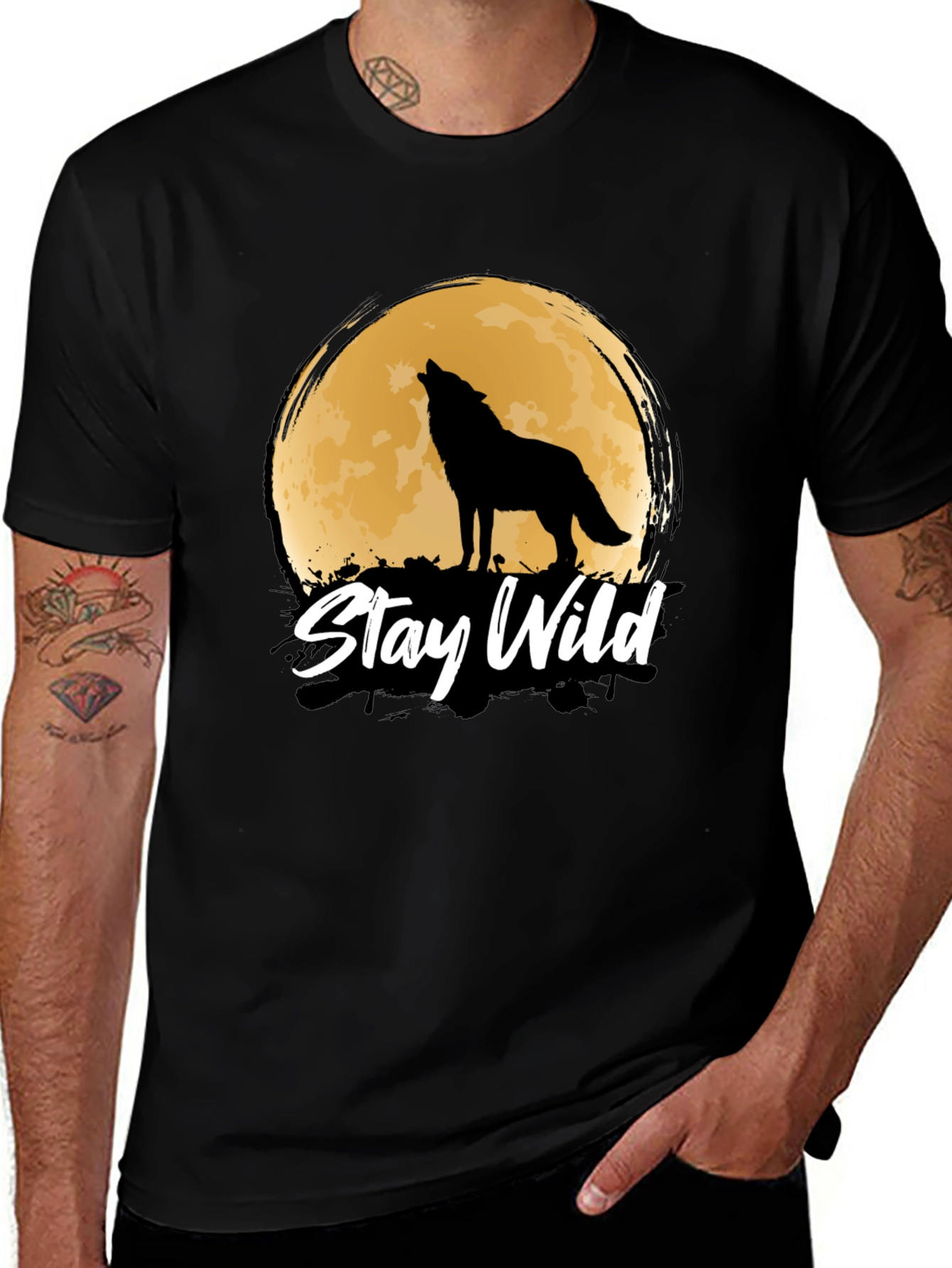 Stay Wild Wolf Moon Graphic Tee
