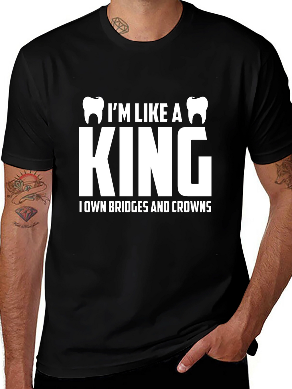 Dentist King T-Shirt - Bridges & Crowns Funny Tee
