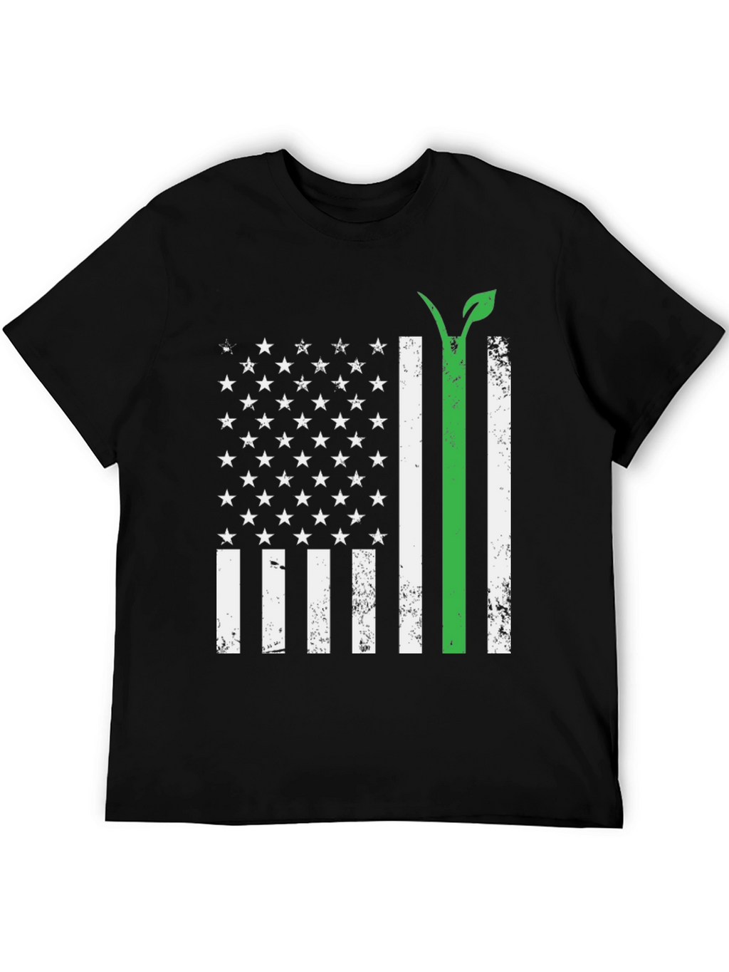 Vegan American Flag T-Shirt - Patriotic Plant-Based Pride