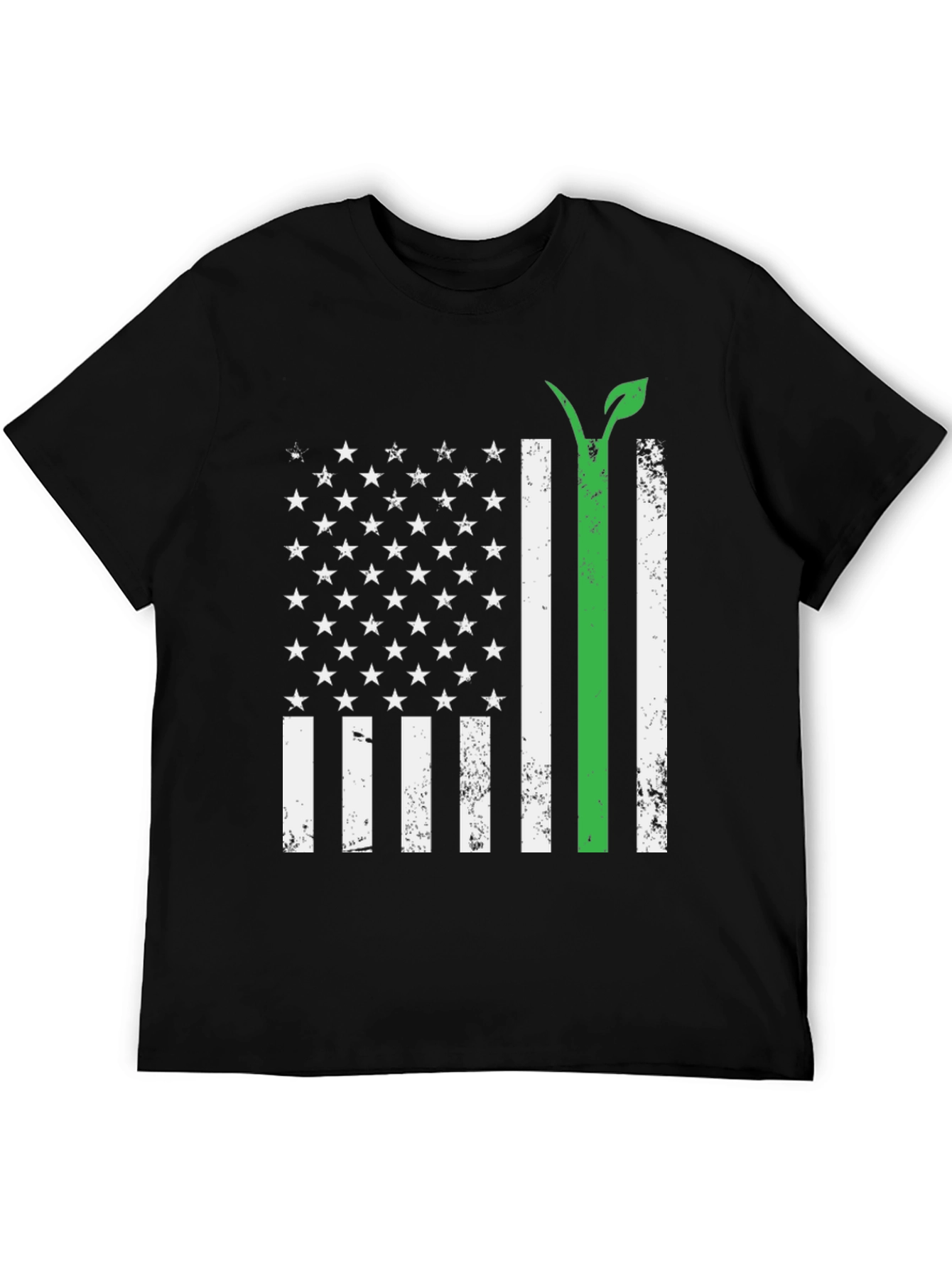 Vegan American Flag T-Shirt - Patriotic Plant-Based Pride