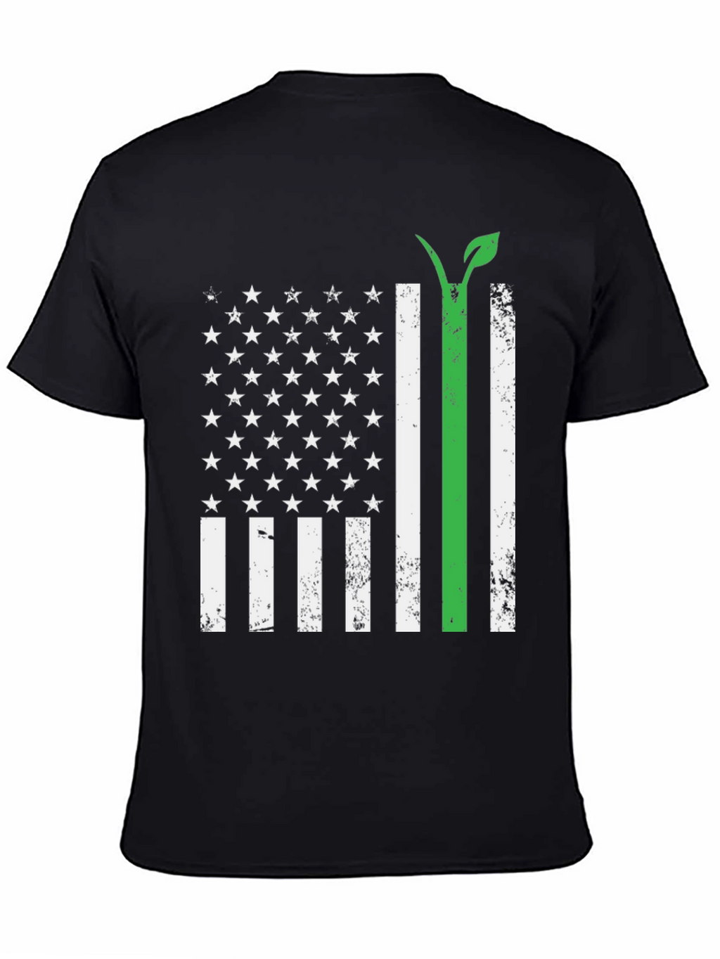 Vegan American Flag T-Shirt - Patriotic Plant-Based Pride
