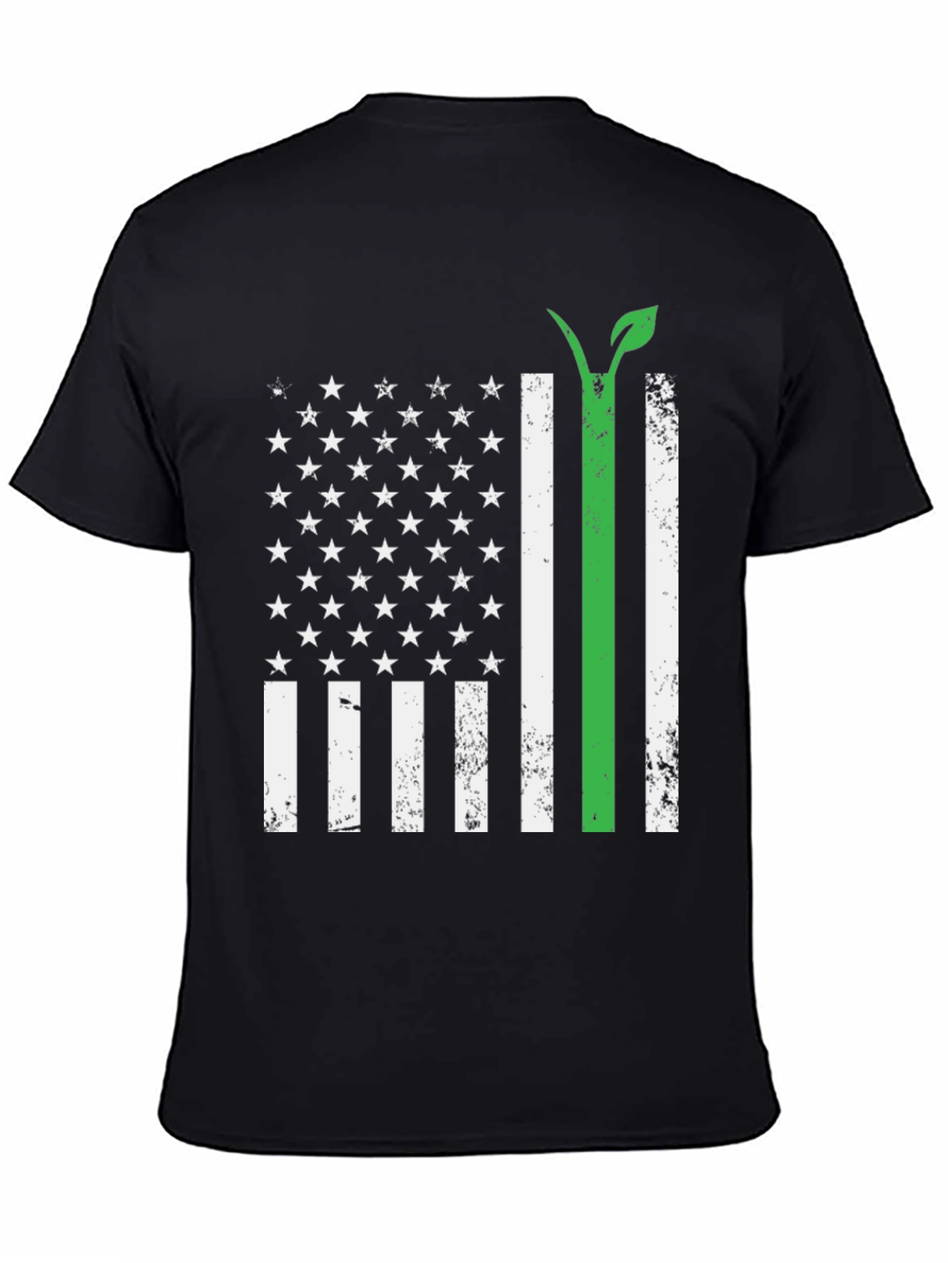Vegan American Flag T-Shirt - Patriotic Plant-Based Pride