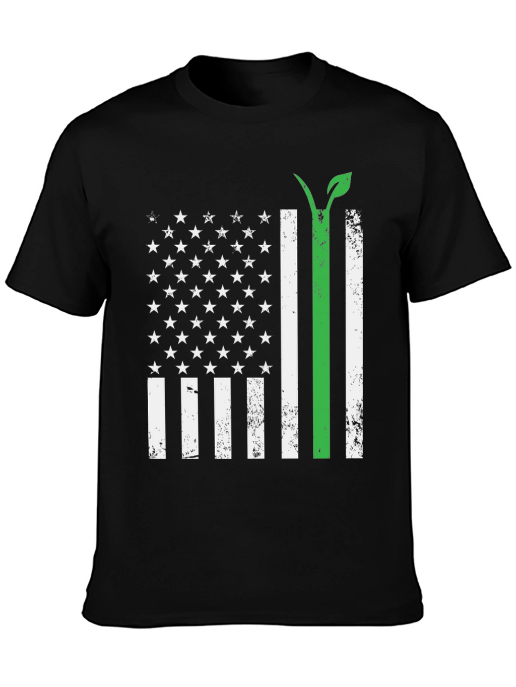 Vegan American Flag T-Shirt - Patriotic Plant-Based Pride