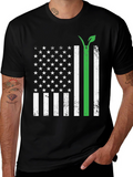 Vegan American Flag T-Shirt - Patriotic Plant-Based Pride