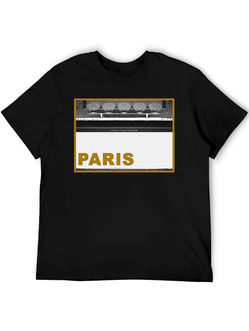 Paris Graphic Print Black T-Shirt