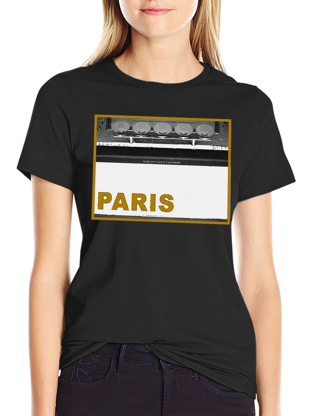 Paris Graphic Print Black T-Shirt