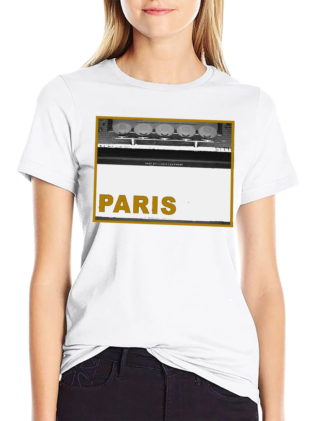 Paris Graphic Print Black T-Shirt