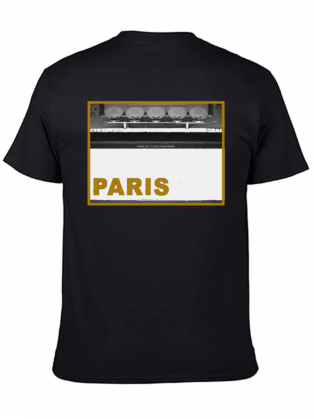 Paris Graphic Print Black T-Shirt