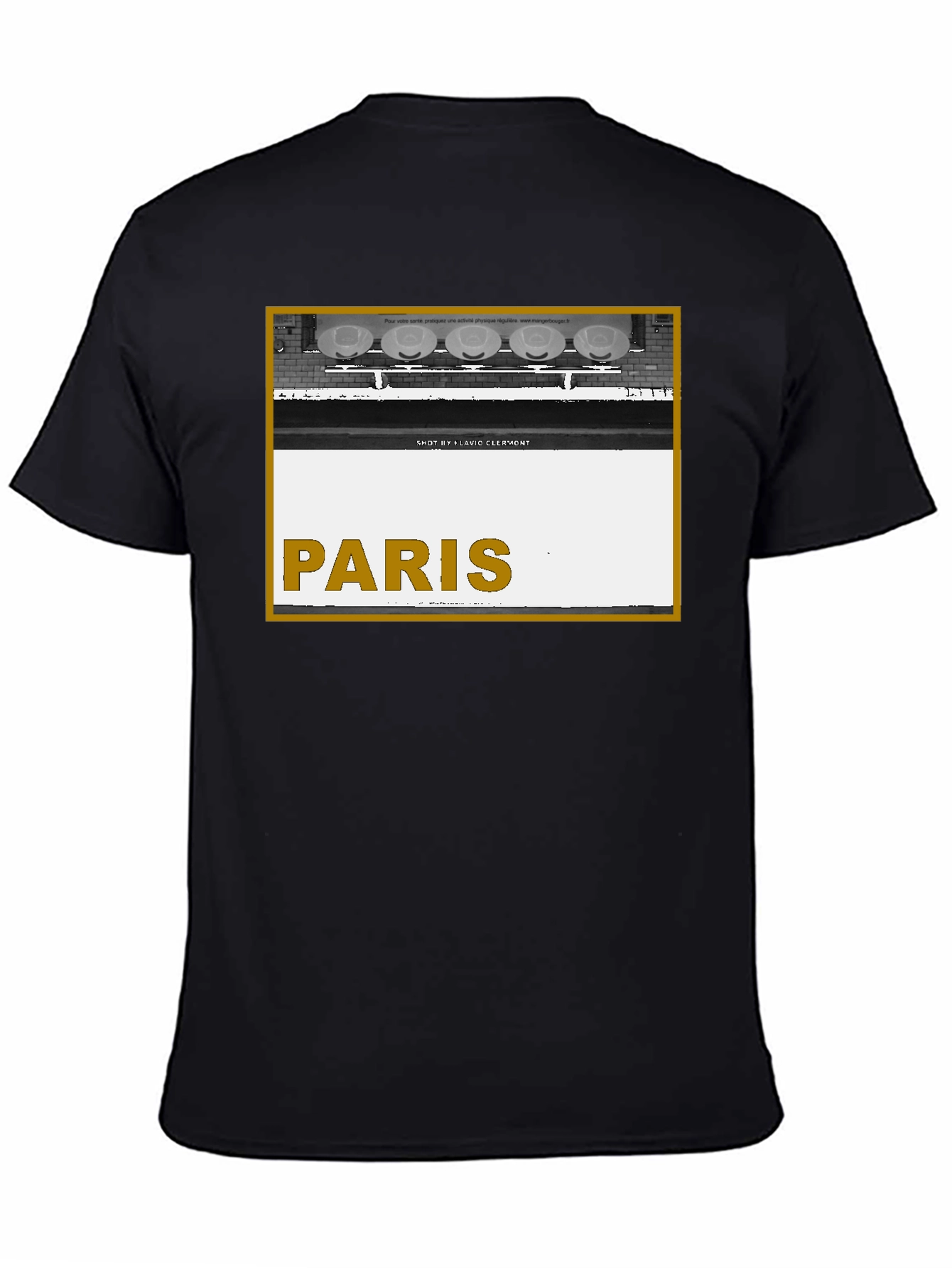 Paris Graphic Print Black T-Shirt