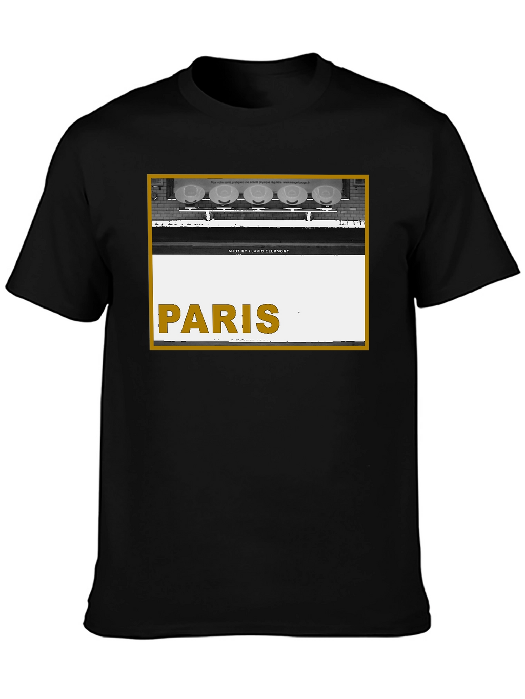 Paris Graphic Print Black T-Shirt
