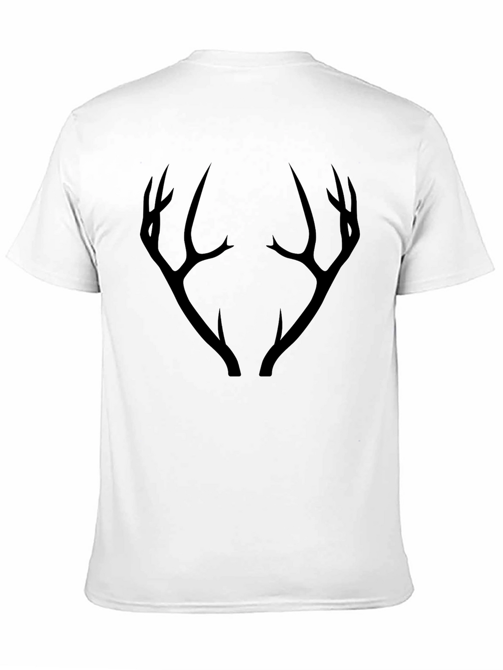 Mens Black T-Shirt with Antler Graphic