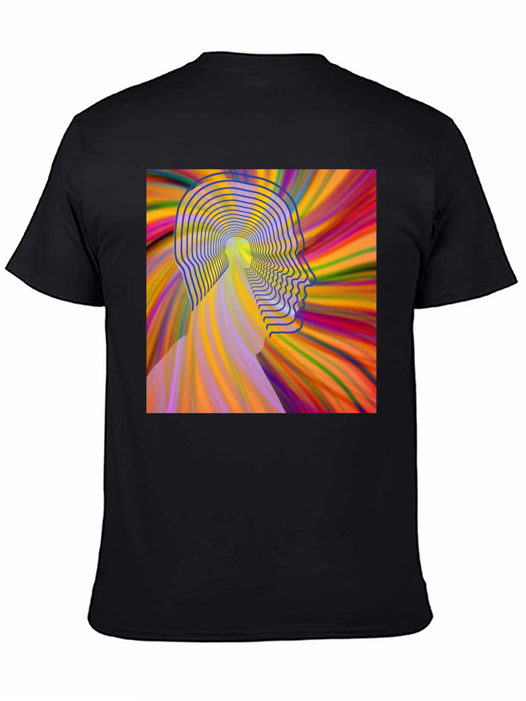 Psychedelic Head T-Shirt - Mens Black Graphic Tee
