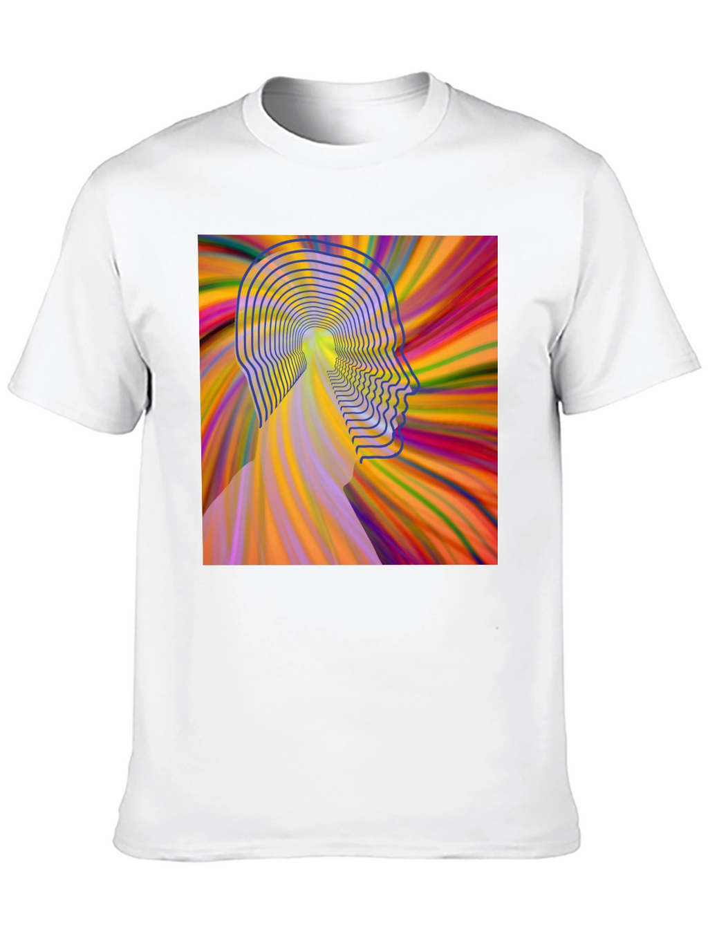 Psychedelic Head T-Shirt - Mens Black Graphic Tee