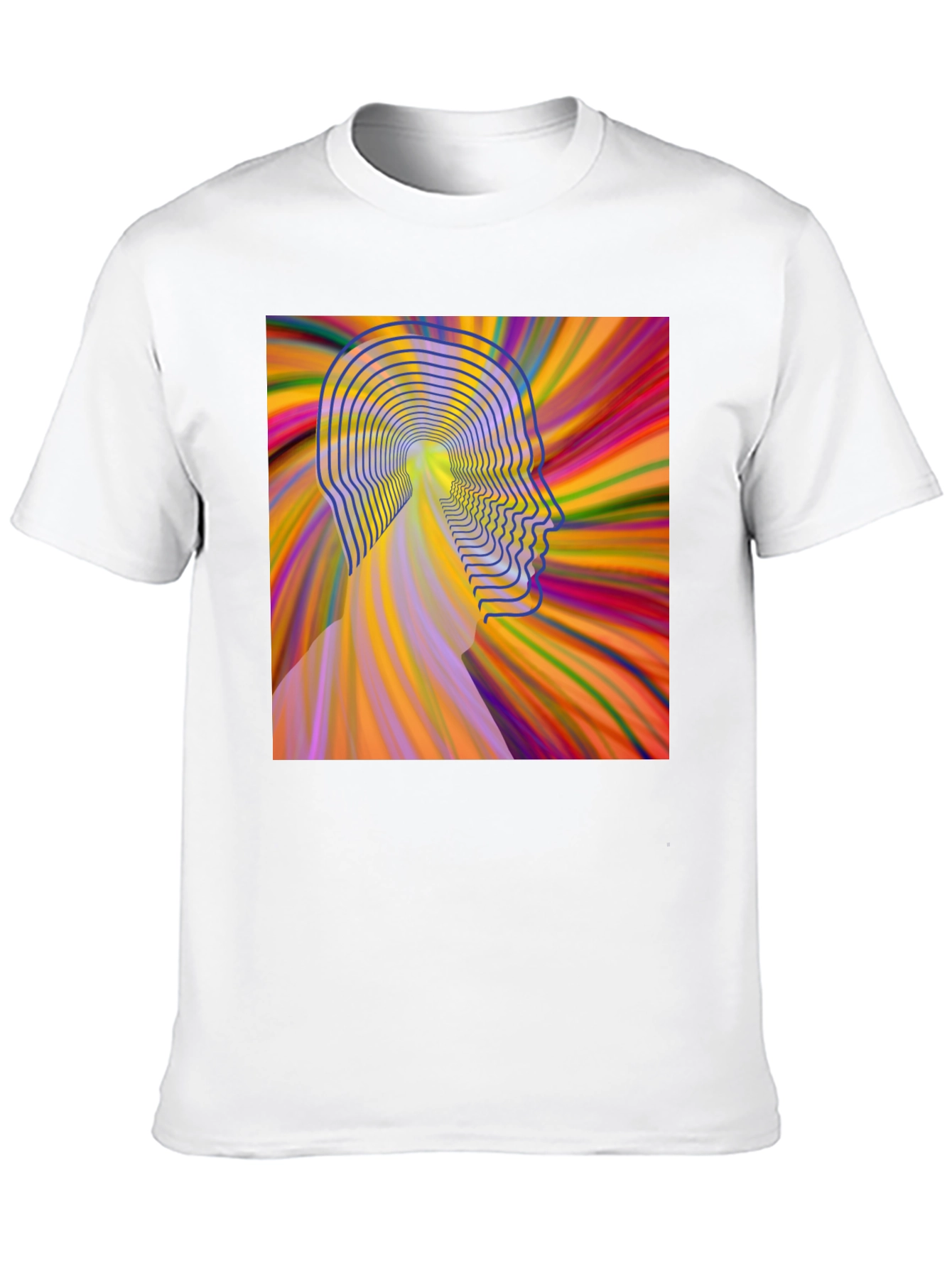 Psychedelic Head T-Shirt - Mens Black Graphic Tee