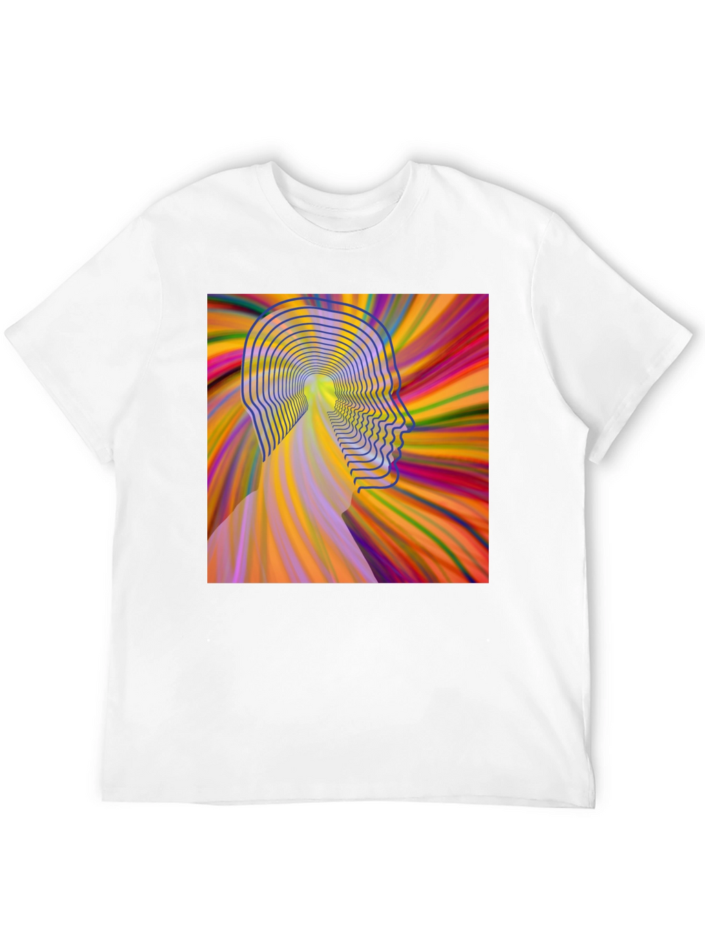 Psychedelic Head T-Shirt - Mens Black Graphic Tee
